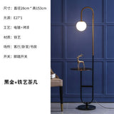 Nordic Led Floor Lamp Iron Marble Standing Lamp with Round Tea Table Art Deco Floor Lamps Living Room Corner Sofa Floor Lights