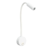 Bronze 3W LED Reading Light Black White Silver Gooseneck Wall Lamp for Bed Headboard Desk 4000K Bedside Switch LED Night Lamp