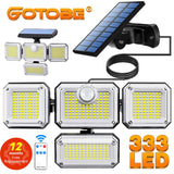 122/138/171/198/333 LED Solar Lights Outdoor Motion Sensor Human Induction Adjustable head IP65 Waterproof Solar Power Wall Lamp