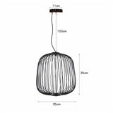 Novelty Cage Pendant Lights Modern LED Hanglamp LOFT Industrial Bird Cage art pendant light lustre Suspension Fixtures