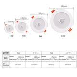 LED Recessed Downlight PIR Motion Sensor LED Ceiling Lamp Downlight Light 3W 5W 9W 18W 220V Smart Spot Led Downlight