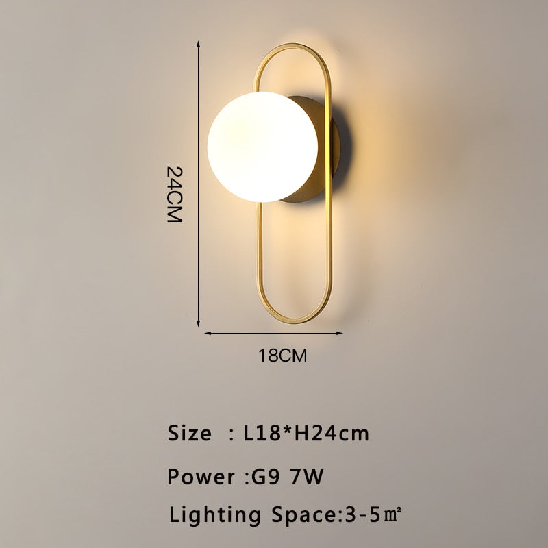 Interior LED Wall Lamp for Background Living Room with 7w G9 Bulb Indoor Wall Lights Wall Sconce for Bedroom Dining Room