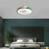 Intelligent ceiling fan with light, used for kitchen, dining room and bedroom decoration, 50cm silent invisible fan