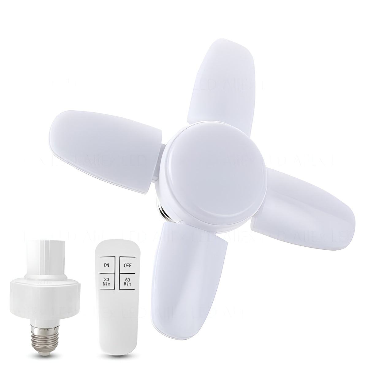 NEW E27 LED Bulb Fan Blade Timing Lamp AC85-265V 28W Foldable Led Light Bulb Lampada Night Light For Home Ceiling Light Lighting