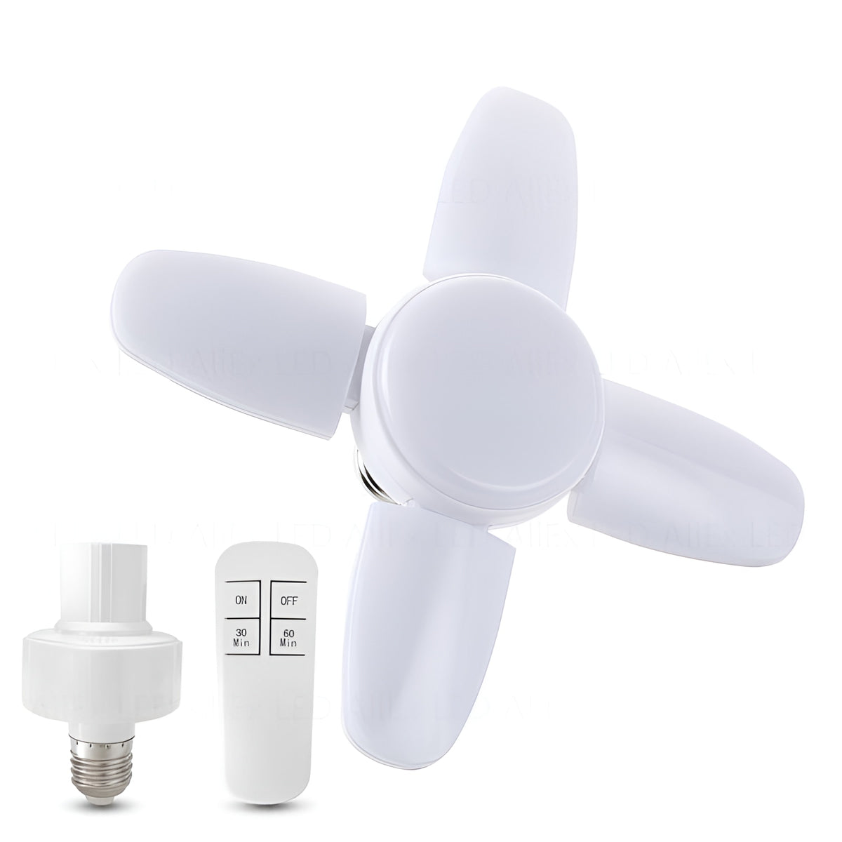 E27 LED Bulb Fan Blade Timing Lamp 220V 110V 28W 360°Foldable Led Industrial Light Bulb Lamp For Home Ceiling Light Garage Light