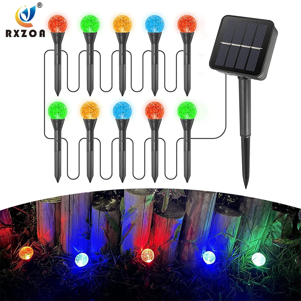 Solar Lights Outdoor Waterproof Lawn Lights 8 Modes Garden Decorative Landscape Lights Garland Patio Decorative Street Lights