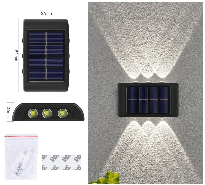Outdoor Solar Garden Light Led Waterproof Decoration Wall Lamp for Fence Porch Country Balcony House Garden Street Lighting