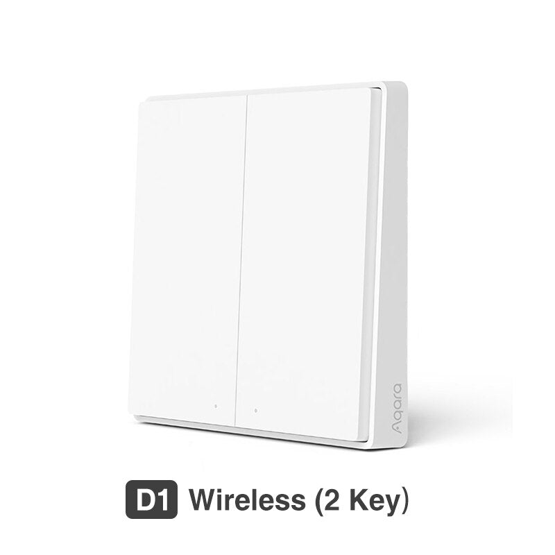 Aqara D1 Smart Switch Wireless Switch Single Fire Wire ZigBee Wireless Wall Switch Smart Home Light Control For Mihome App
