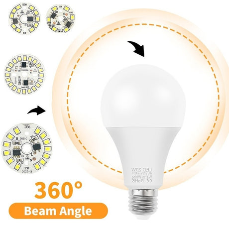 LED Bulb Patch Lamp SMD Plate Circular Module Light Source Plate For Bulb Light AC 220V-240V Led Downlight Chip Spotlight LED