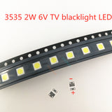 50-1000PCS 2W 6V 3V 1W 3535 SMD LED Replace LG Innotek  LCD TV Back Light Beads TV Backlight Diode Repair Application