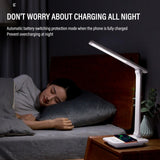 LED Folding Reading Table Lamp 15W QI Wireless Charging Touch Dimmable Color Grading To Protect Eyes for Bedroom Bedside Office