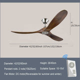 Luxury Natural Wooden Ceiling Fan Home Decorative Pendant Fan With Lamp Reversible Motor Suitable for Summer and Winter