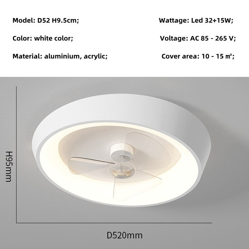 Modern Bedroom Whiite Ceiling Fans Metal Ceiling Lights Nordic Minimalism Led Mounted Lamp Fixtures Home Decor Lustre Luminarias