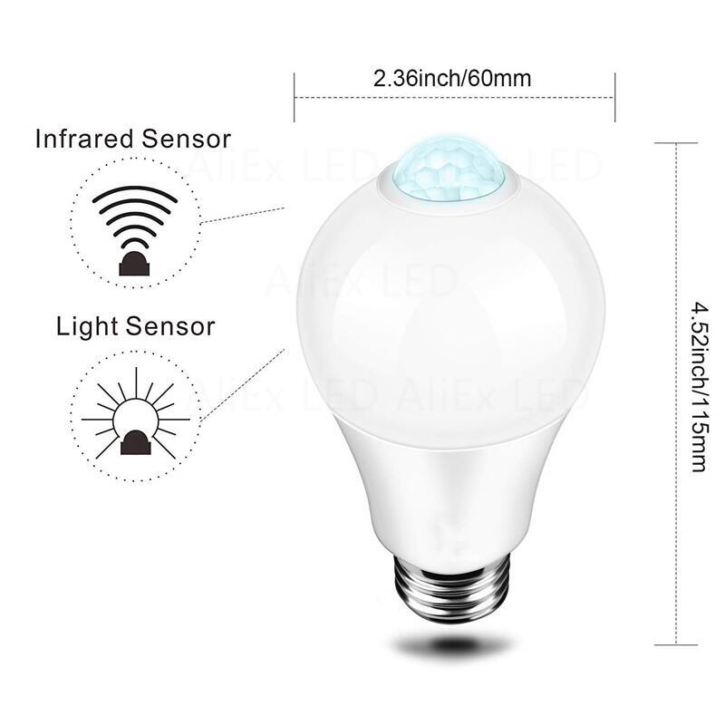 12W 15W 18W 20W E27 LED Motion Sensor Bulb LED lamp PIR Sensor Light Auto ON/OFF Night Light For Home Parking Lighting 110V 220V