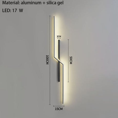 Minimalist LED Wall Lights Living Room Bedroom Lamp Art Decors Aluminum Line Novelty Sconce Drop Shipping