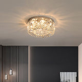 Luxury Modern Minimalist Crystal Glass Round Ceiling Chandelier For Home Living Room Bedroom Study Led Indoor Lighting Decor