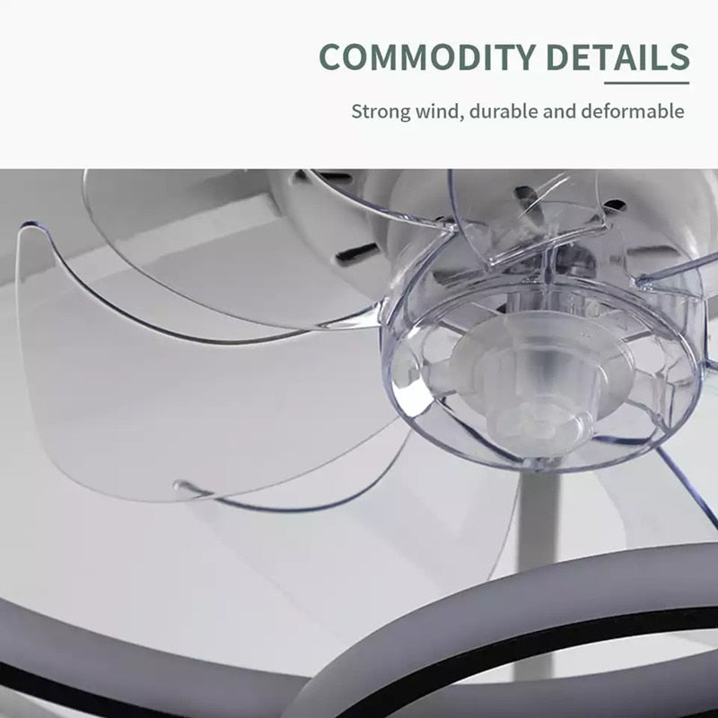 Modern simple LED Ceiling Fan Lamp with remote control Dining Room Bedroom Lamp Silent ceiling Fan light fixture Indoor lighting