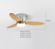 35Inch Design Fan Modern Floor Wood Dc Ceiling Fan Lamp With Remote Control Indoor Solid Wood LED light Fans For Home Ventilation