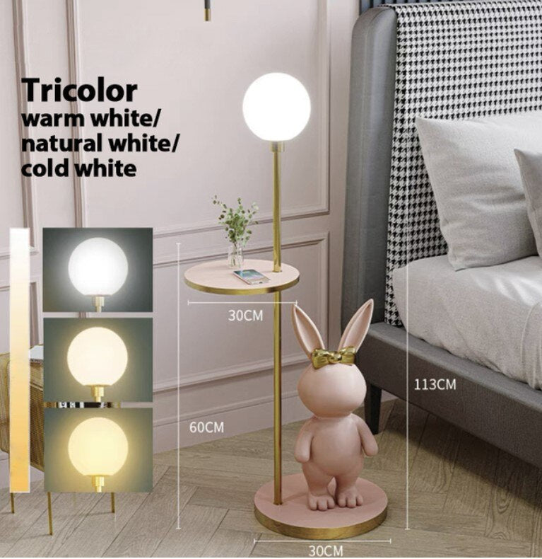 Floor Lamp Nordic Modern Fashion Coffee Table Chirdren Lights E27 Boy and Girl Room Bedroom LED Rabbit Floor Lamp Fixture Led