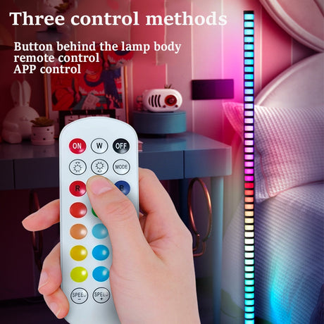 2022 NEW 1.2M Led Floor Light RGB Smart Rhythm Light Bar Remote APP Control Led Music Bar Light 45LED Sound Control Lamp Party