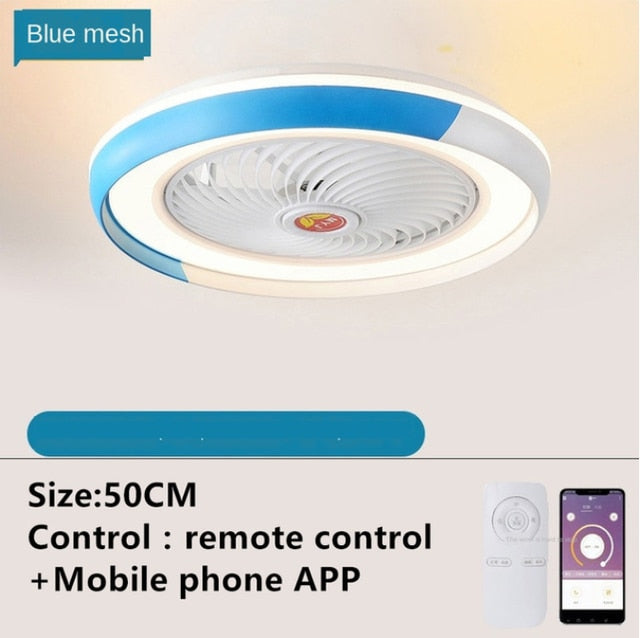 Postmodern led ceiling fan lamp, remote control lighting, intelligent ceiling fan, remote control lamp / bedroom, restaurant