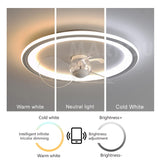 MARPOU ceiling fan with lighting remote control and APP control Lamp modern ceiling fans with led light For Bedroom Living room