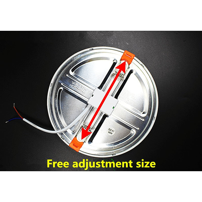 LED Slim Panel Light 6W 8W 15W 20W Aluminum Round Ceiling Recessed Downlight Adjustable Hole 85-265V Indoor Lighting