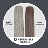 52” Matte Black Indoor/Outdoor 3 Blade Ceiling Fans Room Decor Home Fan  Ceiling Fan with Led Light