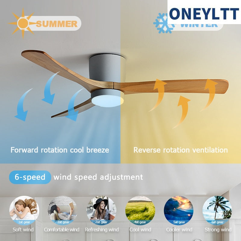 48.52inch modern led wood ceiling fan with remote control fans chandelier decorative ceiling fan with light