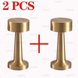 Retro Table Lamp Metal Touch Decor for Bar Coffee Table Restaurant Decoration Light Desk LED Rechargeable Night Lights Bedroom