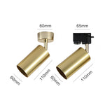 Surface Mounted 360° Rotatable White Black Gold Copper LED Ceiling Track Downlight 6W GU10 Bulb Replaceable Wall Spot Light