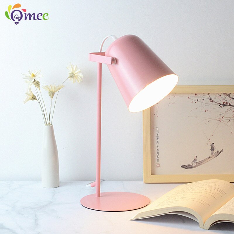 Nordic Iron Art LED Fashion Simple Desk Lamps Eye Protection Dimming Metal Pen Holder Table Lamp Living Room Bedroom Home Decor