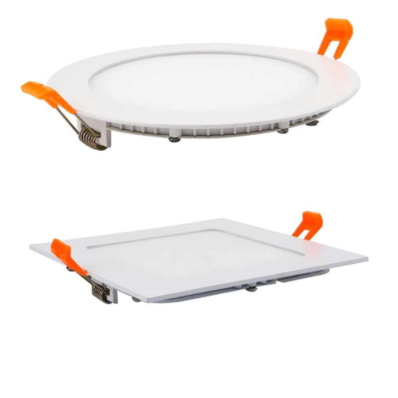 Ultra Thin LED Downlight Round Panel Light 3W 6W 9W 12W 15W 18W 24W Recessed Ceiling Light Suitable for Office, Supermarket