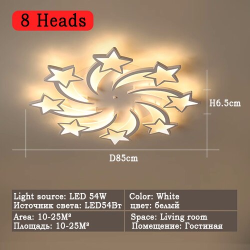 Modern Ceiling Chandeliers For Indoor Ceiling Lighting LED Lamp White For Living Room Bedroom Lamp Home Decoration Fixtures