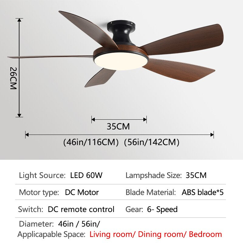 56Inch Modern Led Ceiling Fans With Lights Ceiling Light Fan Lamp Ceiling Fan With Remote Control Decorative BedroomHome 220v