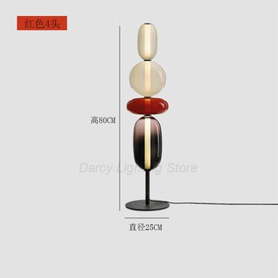 Nordic Colorful Glass Floor Lamp Living Room Decoration Led Floor Light Table Lamp Bedroom Standing Lamp Study Room Decor