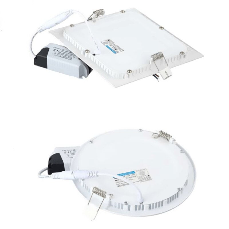 Ultra Thin LED Downlight Round Panel Light 3W 6W 9W 12W 15W 18W 24W Recessed Ceiling Light Suitable for Office, Supermarket