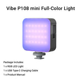SmallRig Portable Vibe P108 RGB Video Light Smart Light 130mins long-lasting Pocket Size 108 LED Beads Floodlights 4055