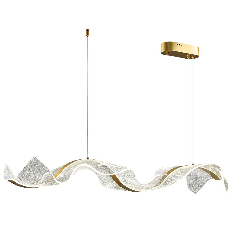 LED Chandelier Modern Novelty Dining Room Kitchen Island Long Hanging Lamp Acrylic Restaurant Lighting Bar Lobby Deco Luminaires