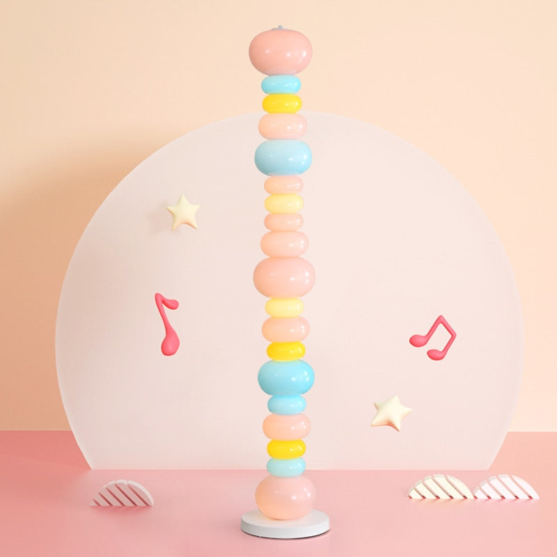 Candy String Rainbow LED Floor Lamp Nordic Novelty Glass Floor Light For Children Living Room Bedroom Vertical Lighting Fixtures