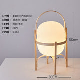 Modern Solid Wood Floor Lamp Wooden Basket Glass Table Lamp Personality Creativity Simple Japanese Home Stay Bedside Living Room