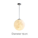 Novelty Creative Pendant Light 3D Print Moon Atmosphere Chandeliers Restaurant Bar Living Dining Room Lamp Suspension Luminaire