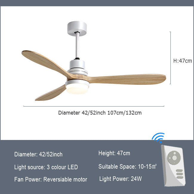 Classic Oirgal Wooden Ceiling fan Reversiable DC Motor Ceiling fan suitable for Winter and Summer Support 110V-220V