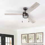 52&quot; Madrona Indoor Ceiling Fan, Painted Gun Metal Ceiling Fans Room Decor Home Fan  Ceiling Fan with Led Light