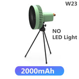 Multifunction Portable Electric Camping Fan Rechargeable Desktop Tripod Stand Cooling Ceiling Fan with LED Outdoor Dropshipping