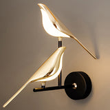 LED Golden Bird Wall Lamp Parlor Bar Bedside Hanging Light Novelty Rotatable Wall Lamp Bedroom Bedside Indoor Sconce