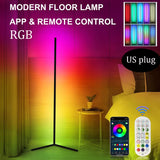 80cm LED Floor Corner Standing Lamp RGB Light With Remote Control For Bedroom Living Room Club Home Atmosphere Night Light