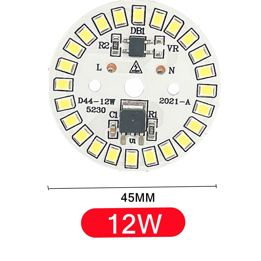 LED Bulb Patch Lamp SMD Plate Circular Module Light Source Plate For Bulb Light AC 220V-240V Led Downlight Chip Spotlight LED