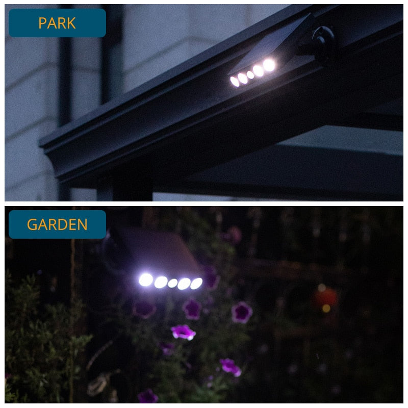 Powerful Solar Powered Led Wall Light Outdoor Motion Sensor Waterproof IP65 Lighting for Garden Path Garage Yard Street Lamps