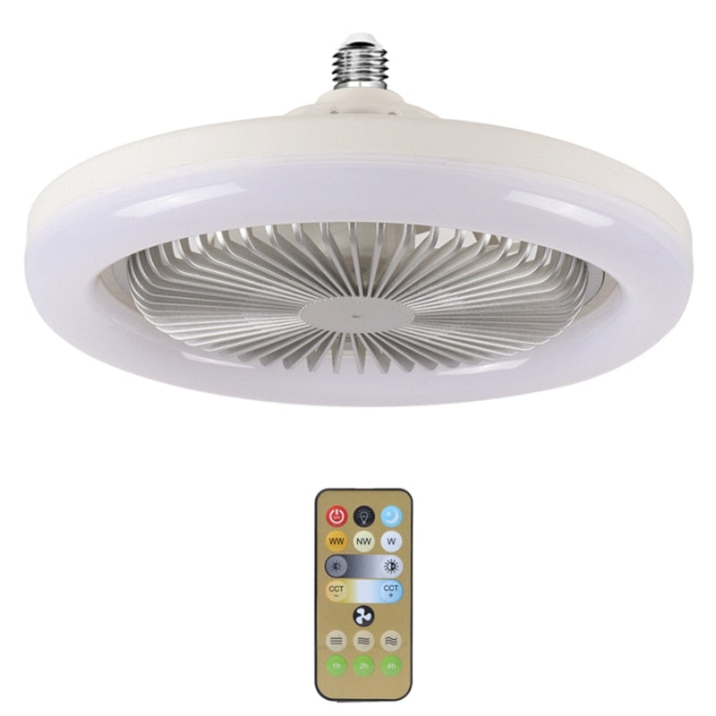 30W Ceiling Fan With Integrated Lights E27 Remote Ceiling Lighting Bedroom Living Room Switch Control Home Lamp